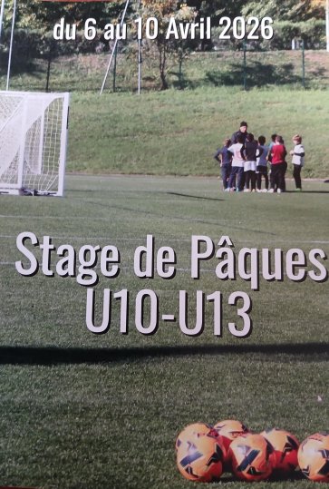 STAGE DE PÂQUES 2026 U10 À U13 2026